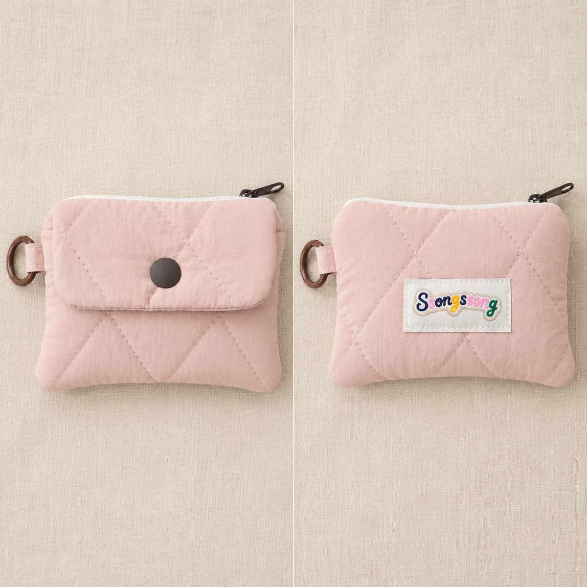 Marshmallow Pocket Wallet- Peach